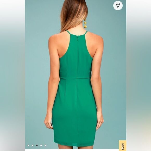 Lulu’s Best Wishes Teal Green Dress size medium - Picture 3 of 9